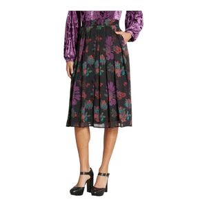 NEW NWT Meow Bouquet Pleated Swing Skirt